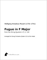 Fugue in F Major Orchestra sheet music cover